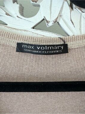 Max Volmary Gold Metallic Knit Tank Top